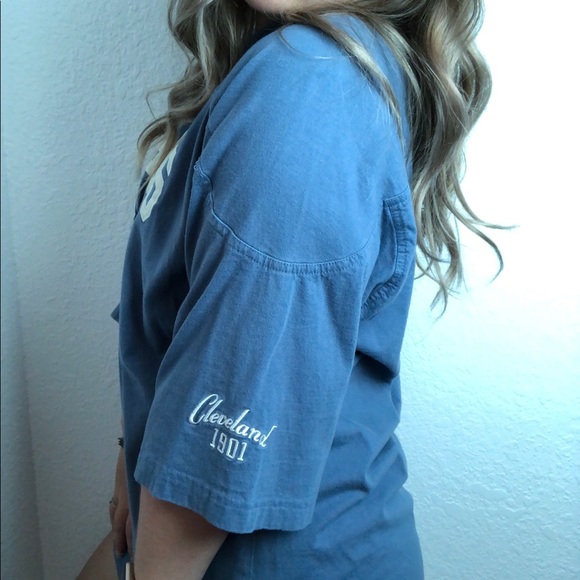 ๐ Cleveland Indians ๐ Lee Sport Baseball Tee - Picture 2 of 7